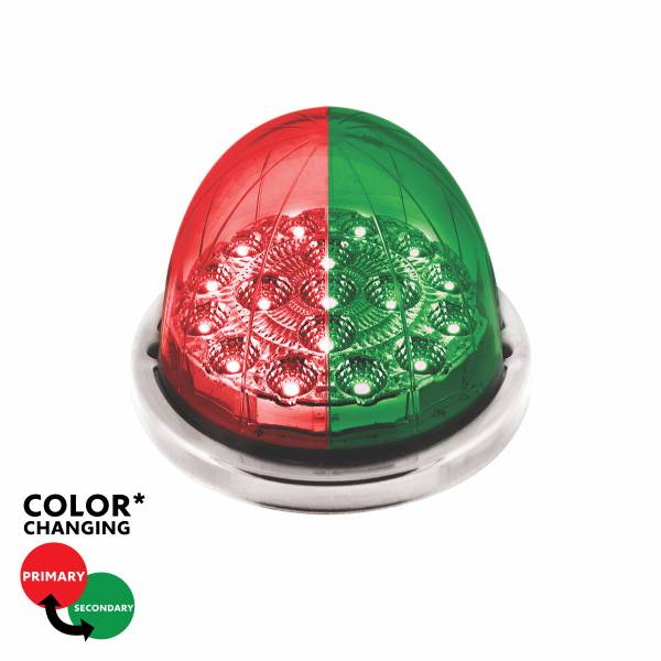 UNITED PACIFIC - UNITED PACIFIC - 35980 - LUZ REPUESTO DE ZEPELIN WATERMELON UNITED PACIFIC 17 LEDS ROJO/VERDE MICA CLARA CON BISEL 12V