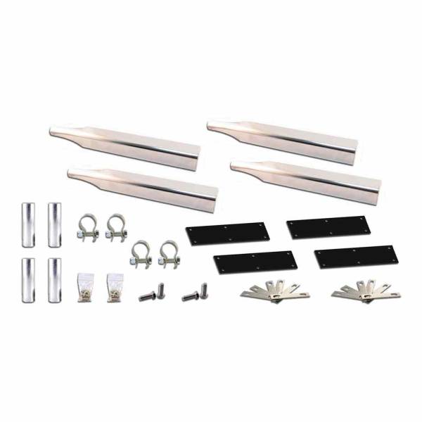 TRUX - TRUX - TFEN-SKITHD - KIT COMPLETO DE SALPICADERA DE ACERO INOXIDABLE CON SOPORTES INFERIORES TRIANGULARES 12