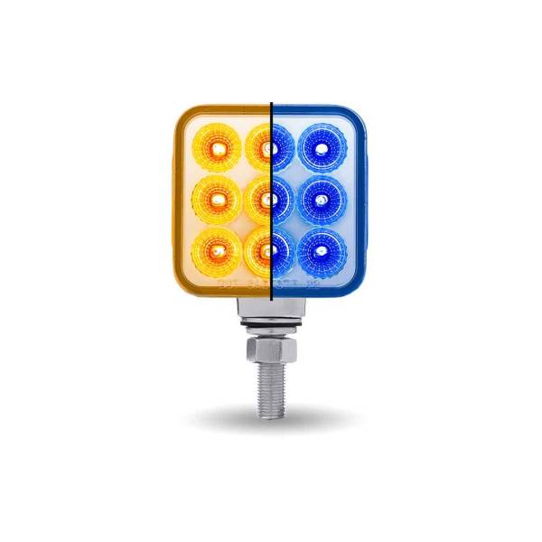 TRUX - TRUX - TLED-DS3XB1 - PLAFON  AMBAR / ROJO GIRO Y AUXILIAR A AZUL  MINI REFLECTOR 3" CUADRADO DE DOBLE CARA LED 30 DIO
