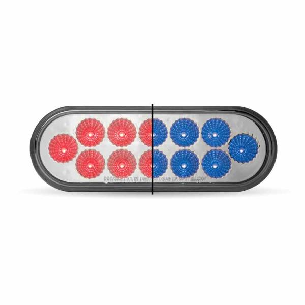 TRUX - TRUX - TLED-OXRB - PLAFON TRUX OVALADO 6" ROJO/AZUL 12 LEDS