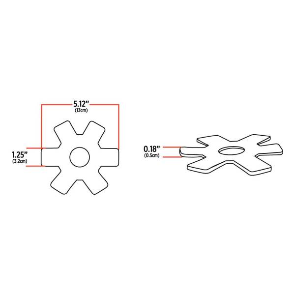 TRUX - TRUX - TLED-X3A - LUZ DE ESTRELLA LED AMBAR DE 5 "PARA FILTROS DE AIRE DONALDSON DE 13"