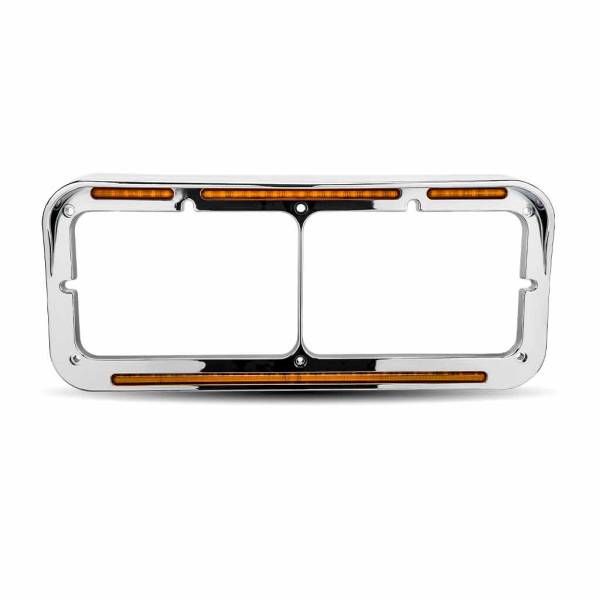 TRUX - TRUX - TU-1029A - BISEL DE LINTERNA AMBAR PLANA RECTANGULAR UNIVERSAL