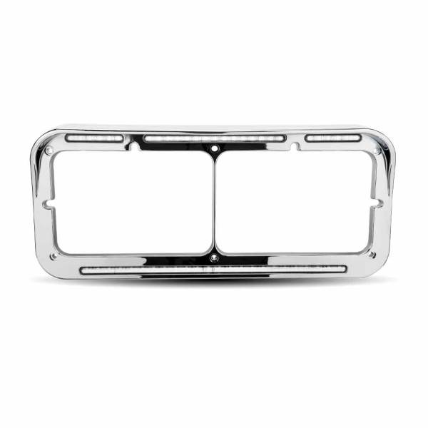 TRUX - TRUX - TU-1029W - BISEL RECTANGULAR PARA FARO DE KENWORTH CON BARRAS DE LED