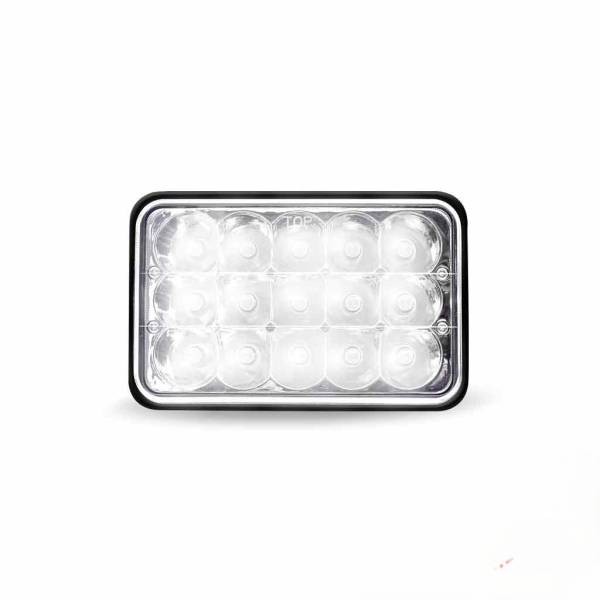 TRUX - TRUX-TLED-H71-FARO TRUX 4" X 6" ALTA Y BAJA 15 LEDS 3000 LUMENS CROMADA 12-24V