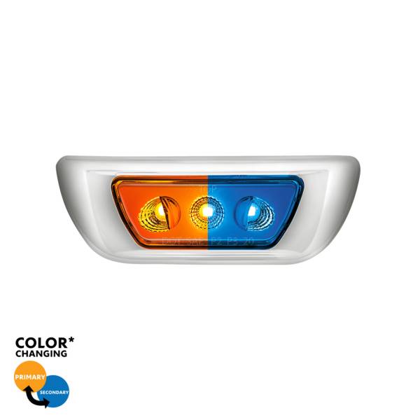 UNITED PACIFIC - UNITED PACIFIC - 36142 - LUZ DE CABINA DOUBLE FURY DE 3 LED KENWORTH T680 AMBAR/AZUL