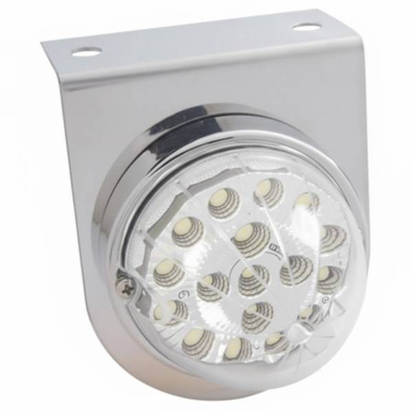 UNITED PACIFIC - UNITED PACIFIC - 39619 - SOPORTE DE LUZ INOXIDABLE CON LUZ REFLECTOR CLARO DE 17 LED - LED ÁMBAR/LENTE CLARO