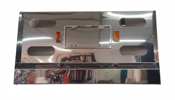 GENERICA - GENERICA-TPX0293-PORTAPLACAS TRASERO PARA PLAFON OVALADO ACERO INOXIDABLE