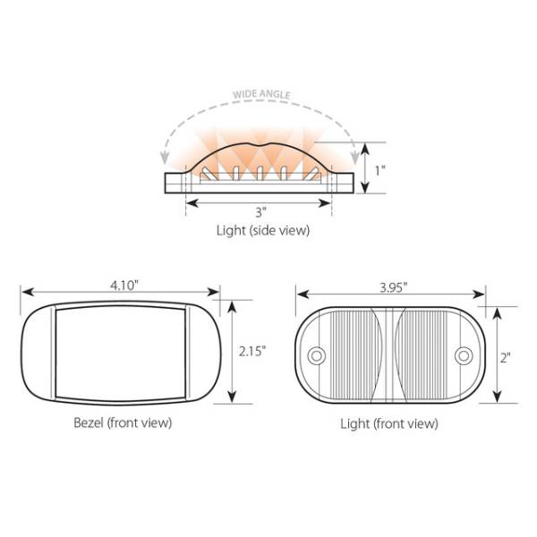GENERICA - GENERICA-GG76252-PLAFON LATERAL 14 LEDS ROJO GRAND GENERAL