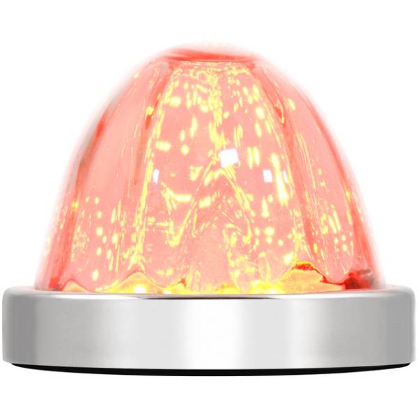 GRAND GENERAL - GRAND GENERAL - 81864GG - PLAFON 18 LEDS 3.5" ROJO/CLARO MICA DE VIDRIO