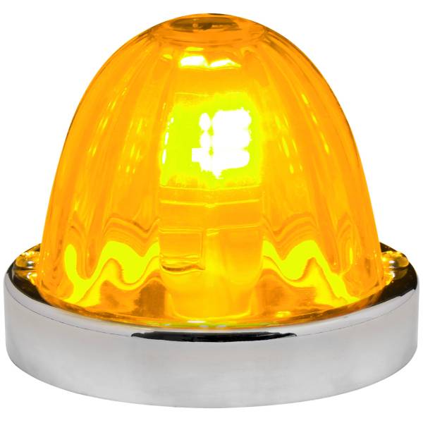 GRAND GENERAL - GRAND GENERAL - 92426GG - PLAFÓN GRAND GENERAL ÁMBAR CLARO 3.5" X 2 11/16" CON LENTE DE CRISTAL PLUS.