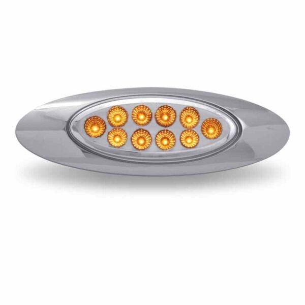 ILUMINATI - ILUMINATI - DG4XAPW - PLAFON 10 LEDS AMBAR/MORADO OVALADO 6 5/8" X 2 1/8" BISEL CROMADO