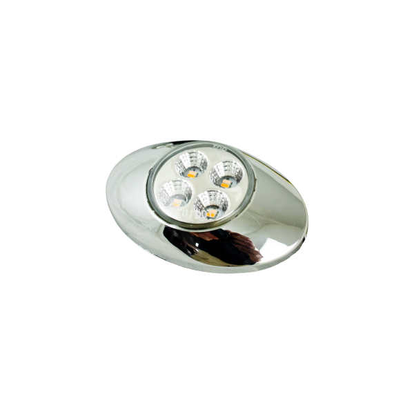ILUMINATI - ILUMINATI - DG2XAPW - PLAFON 4 LEDS AMBAR/MORADO OVALADO 3" X 2" BISEL CROMADO MICA CLARA