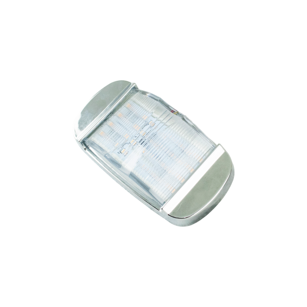ILUMINATI - ILUMINATI - D39905AZW - PLAFON 14 LEDS AMBAR / AZUL MICA CLARA RECTANGULAR TIPO CARRITO BISEL CROMADO 12-24