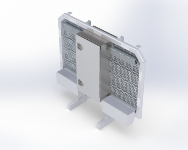 ALTTEC - ALTTEC - SC-6880-ALSS - RACK DE CABINA DE ALUMINIO 68" X 80", PUERTA FRONTAL DE ACERO INOX ESPEJO, 2 BANDEJAS, 2 SUJETADORES DE CADENA