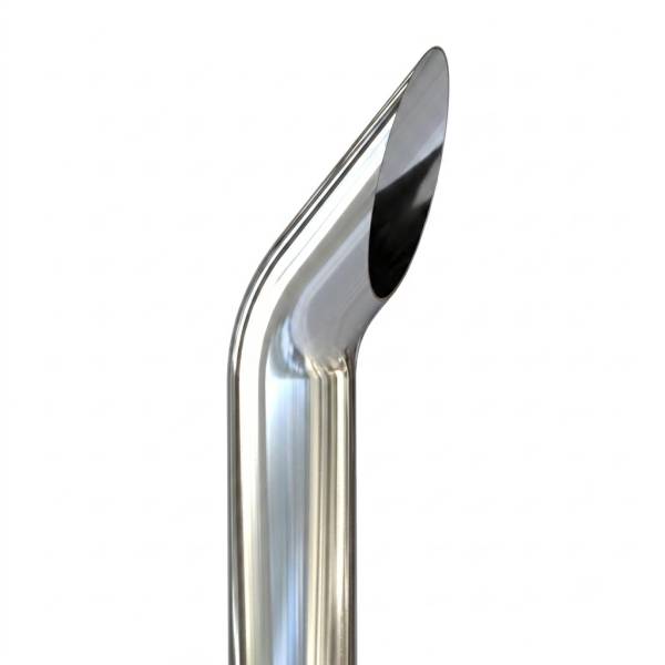 EXFLEX - EXFLEX - OZ56120-IC - PIPA CROMADA 45° TIPO OZZIE 6" X 120" CON REDUCCION A 5" ID