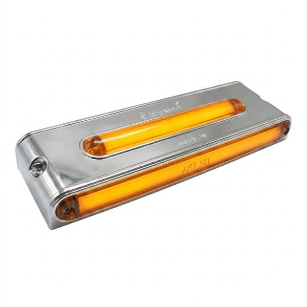 ATM - ATM - 1029MHPC - LUZ LATERAL MIXTA TRES CARAS HALO 24 X2.8X 6.4 CM HALO 57 LEDS 12 V AMBAR-ROJO