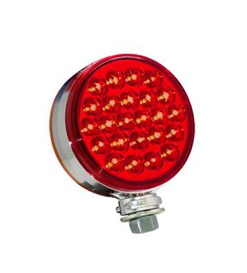 ATM - ATM - ATM-1008S - PLAFON ATM 48 LEDS DIRECCIONAL AMBAR / ROJO 11.7X4.2X10.7 CENTIMETROS BISEL ACERO INOXIDABLE 12-24V