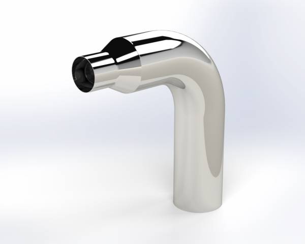 EXFLEX - EXFLEX - ECI2616-8C - CODO CROMADO 8" X 90 GRADOS LARGO 26" X 16" CON REDUCCION A 5" ID