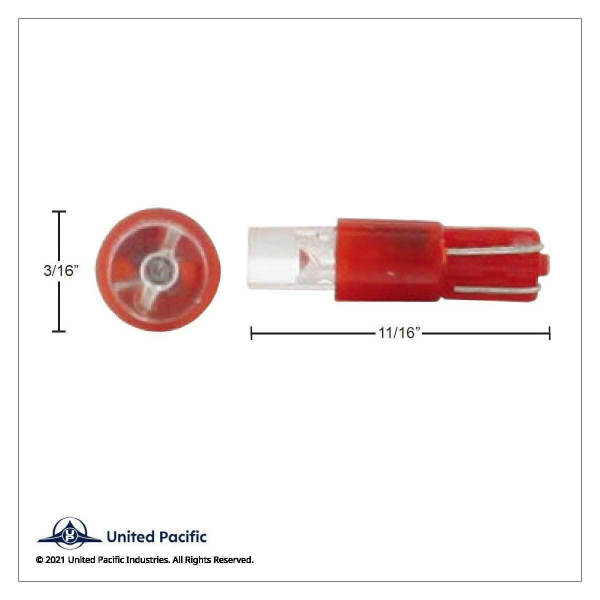 UNITED PACIFIC - UNITED PACIFIC - 38344 - BULBO 1 MICRO LED (37/BP2) AZUL (2 PIEZAS)