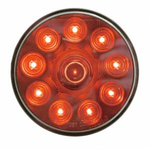 UNITED PACIFIC - 39813 - LUZ AUXILIAR 10 LED 4" - LED ROJO CON LENTE CROMADA