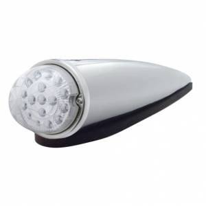 UNITED PACIFIC - 39829 - KIT DE LUZ DE CABINA REFLECTOR CLARO DE SANDÍA DE DOBLE FUNCIÓN DE 17 LED CON CARCASA FUNDIDA A PRESIÓN - LED ÁMBAR/LENTE TRANSPARENTE