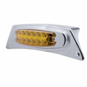 UNITED PACIFIC - 39870 - SOPORTE DE LUZ PARA GUARDABARROS CROMADO CON LUZ REFLECTORA DE 12 LED - LED ÁMBAR/LENTE ÁMBAR