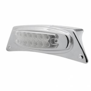 UNITED PACIFIC - 39871 - SOPORTE DE LUZ PARA GUARDABARROS CROMADO CON LUZ REFLECTORA DE 12 LED - LED ÁMBAR/LENTE TRANSPARENTE