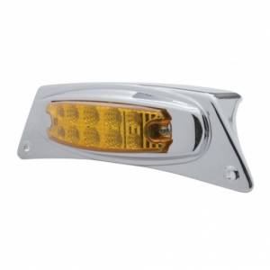 UNITED PACIFIC - 39872 - SOPORTE DE LUZ DE GUARDABARROS CROMADO CON LUZ REFLECTORA DE 10 LED - LED ÁMBAR/LENTE ÁMBAR