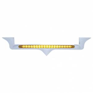 UNITED PACIFIC - UNITED PACIFIC - 39881 - EMBLEMA DE CAPÓ CROMADO CON BARRA DE LUCES REFLECTORAS DE 19 LED PARA KENWORTH - LED ÁMBAR/LEENTE ÁMBAR - Image 3