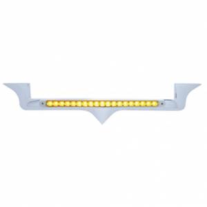 UNITED PACIFIC - UNITED PACIFIC - 39882 - EMBLEMA DE CAPÓ CROMADO CON BARRA DE LUZ REFLECTORA DE 19 LED PARA KENWORTH - LED ÁMBAR/LEENTE TRANSPARENTE - Image 3