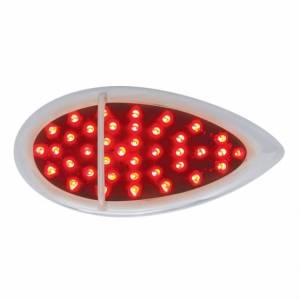 UNITED PACIFIC - 39944 - LUZ EN "LÁGRIMA" DE MONTAJE EMPOTRADO DE 39 LED (PARADA, GIRO Y TRASERA) - LED ROJO/LENTE ROJA