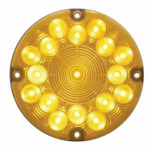 UNITED PACIFIC - 39960B - LUZ DE SEÑAL DE GIRO DE 17 LED DE 7" - LED ÁMBAR/LENTE ÁMBAR (A GRANEL)
