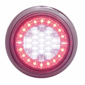 UNITED PACIFIC - 39968B - LUZ DE MONTAJE DE BRIDA ESTILO EURO DE 38 LED (PARADA, GIRO Y TRASERA) - LED BLANCO/LED ROJO/LENTE TRANSPARENTE (A GRANEL)
