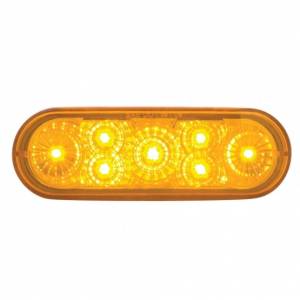 UNITED PACIFIC - 39977 - LUZ DE SEÑAL DE GIRO REFLECTOR OVALADA DE 7 LED DE 6" - LED ÁMBAR/LEENTE ÁMBAR