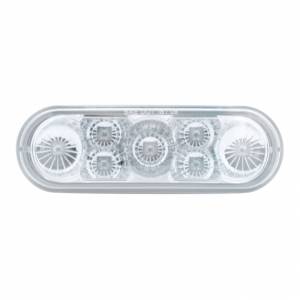 UNITED PACIFIC - 39978 - LUZ DE SEÑAL DE GIRO REFLECTOR OVALADA DE 7 LED DE 6" - LED ÁMBAR/LENTE TRANSPARENTE