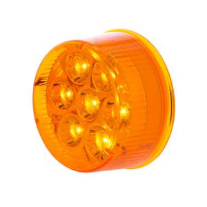 UNITED PACIFIC - 39984B - LUZ REDONDA DE 7 LED DE 2" (LIQUIDACIÓN/MARCADOR) - LED ÁMBAR/LENTE ÁMBAR (A GRANEL)