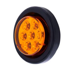 UNITED PACIFIC - UNITED PACIFIC - 39984BAK - KIT DE LUZ REDONDA DE 7 LED DE 2" (LIQUIDACIÓN/MARCADOR) - LED ÁMBAR/LENTE ÁMBAR - Image 3