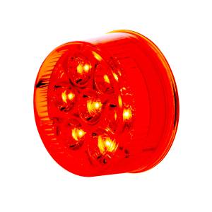 UNITED PACIFIC - 39985B - LUZ REDONDA DE 7 LED DE 2" (LIQUIDACIÓN/MARCADOR) - LED ROJO/LENTE ROJA (A GRANEL)