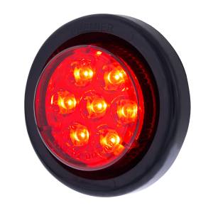 UNITED PACIFIC - 39985BRK - KIT DE LUZ REDONDA DE 7 LED DE 2" (LIQUIDACIÓN/MARCADOR) - LED ROJO/LENTE ROJA