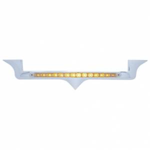 UNITED PACIFIC - UNITED PACIFIC - 39879 - EMBLEMA DE CAPÓ CROMADO CON BARRA DE LUCES DE 14 LED PARA KENWORTH - LED ÁMBAR/LENTE TRANSPARENTE - Image 4