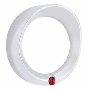 UNITED PACIFIC - 40656 - BISEL DEL MEDIDOR DE VELOCIDAD/TACÓMETRO DE LA SERIE SIGNATURE CON VISERA PARA KENWORTH - CRISTAL ROJO