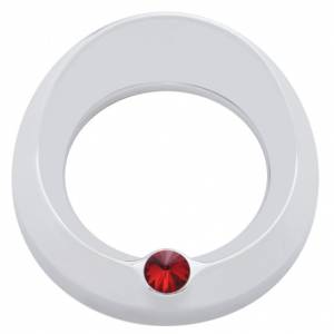 UNITED PACIFIC - 40670 - BISEL DEL MEDIDOR SIGNATURE SERIES CON VISERA Y CRISTAL PARA MEDIDOR DE VELOCIDAD/TACÓMETRO DE 3-3/4" DE DIÁMETRO - CRISTAL ROJO