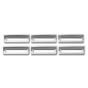 UNITED PACIFIC - 40958 - CUBIERTAS DE ETIQUETAS DE INTERRUPTOR DE PLÁSTICO CROMADO CON VISERA PARA FREIGHTLINER CLASSIC/FLD (PAQUETE DE 6)