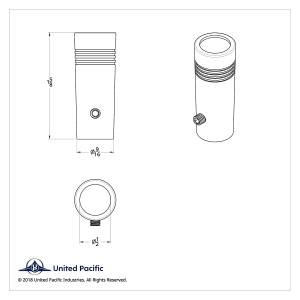 UNITED PACIFIC - UNITED PACIFIC - 40184 - EXTENSIÓN DE INTERRUPTOR DE PALANCA CORTA DE 1-5/8" CON CRISTAL DE COLOR - CRISTAL AZUL - Image 4