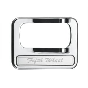 UNITED PACIFIC - 40976 - TAPA DE BALANCÍN DE PLÁSTICO CROMADA CON PLACA DE INOX PARA PETERBILT - QUINTA RUEDA