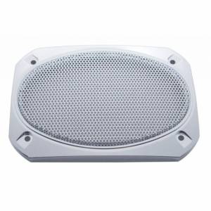 UNITED PACIFIC - 40987 - CUBIERTAS DE ALTAVOCES CROMADAS DE 6-3/8" X 4-5/16" PARA VARIOS MODELOS DE PETERBILT (PAR)
