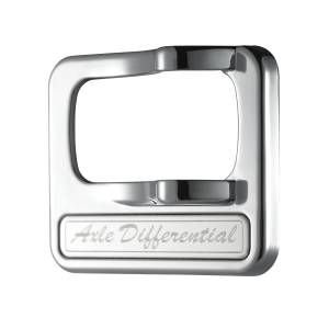 UNITED PACIFIC - UNITED PACIFIC - 40975 - TAPA DE INTERRUPTOR DE BALANCÍN DE PLÁSTICO CROMADO CON PLACA DE INOX PARA PETERBILT - DIFERENCIAL DE EJE - Image 6