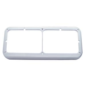 UNITED PACIFIC - UNITED PACIFIC - 40978 - BISEL DEL FARO DOBLE RECTANGULAR DE PLÁSTICO CROMADO DE 4" X 6" - Image 2