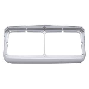 UNITED PACIFIC - UNITED PACIFIC - 40983 - BISEL DE FARO DOBLE RECTANGULAR DE PLÁSTICO CROMADO DE 4" X 6" CON VISERA - Image 2