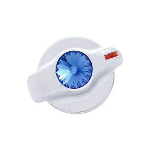 UNITED PACIFIC - UNITED PACIFIC - 41124 - PERILLA DE CONTROL DE A/C DE PLASTICO CROMADA CON CRISTAL-AZUL - Image 1